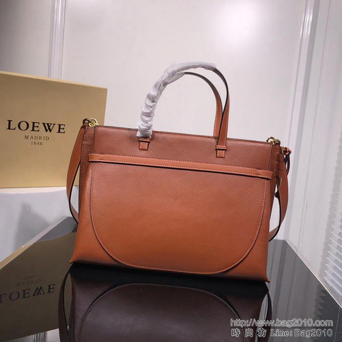 LOEWE羅意威 火爆款 原版荔枝紋焦糖色 手提肩背包 6603#  jdl1179